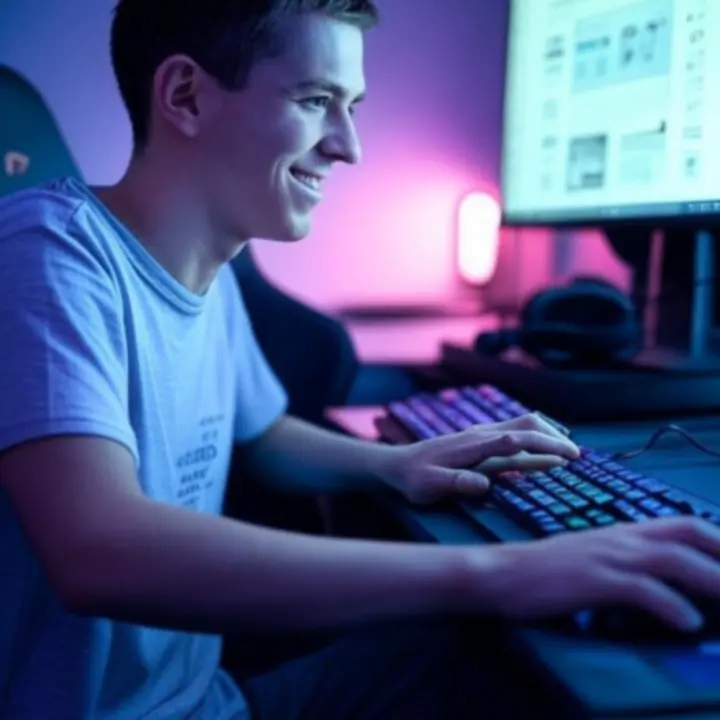 Gracz pozostawiający recenzję sprzętu gamingowego na platformie Gameriivox.